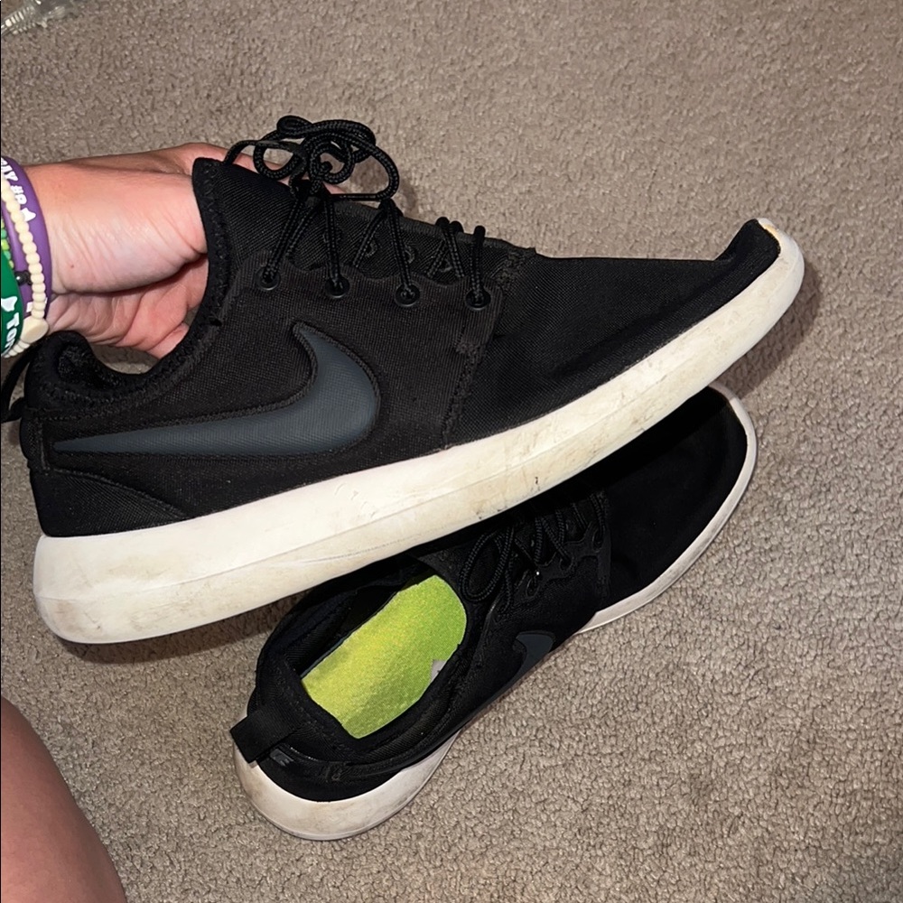 Nike black Sneakers with White Soles